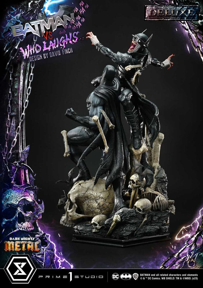 Dark Nights: Metal Estatua Ultimate Premium Masterline Series 1/4 Batman VS Batman Who Laughs Deluxe Bonus Version 67 cm