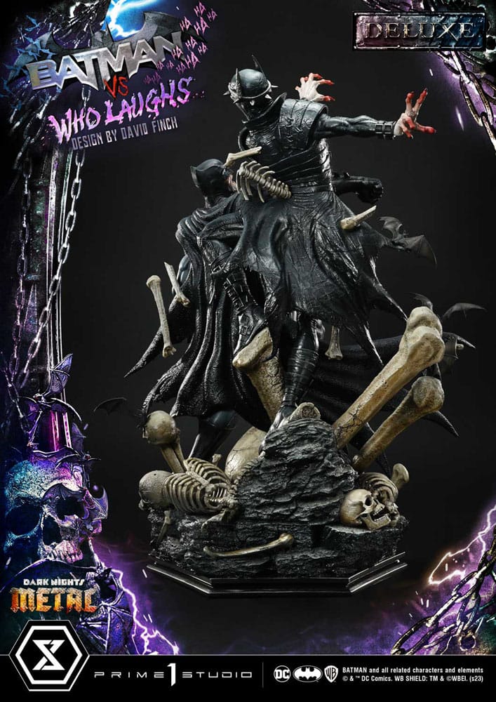 Dark Nights: Metal Estatua Ultimate Premium Masterline Series 1/4 Batman VS Batman Who Laughs Deluxe Bonus Version 67 cm