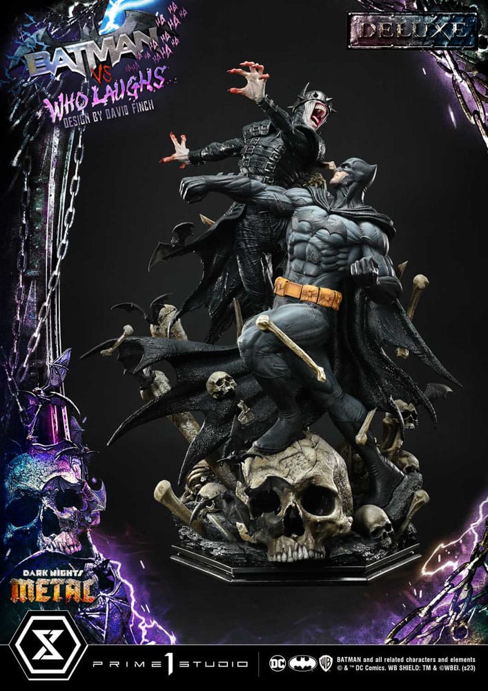 Dark Nights: Metal Estatua Ultimate Premium Masterline Series 1/4 Batman VS Batman Who Laughs Deluxe Bonus Version 67 cm