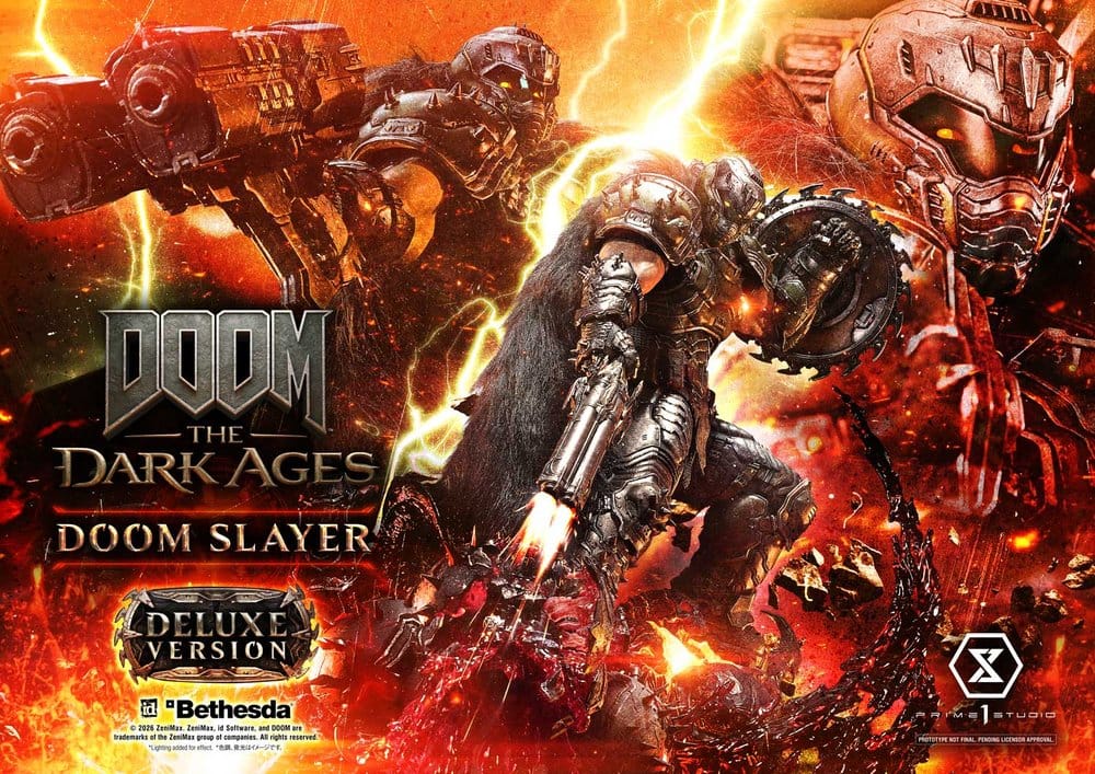 DOOM: The Dark Ages Estatua Ultimate Premium Masterline Series 1/4 DOOM Slayer Deluxe Version 77 cm