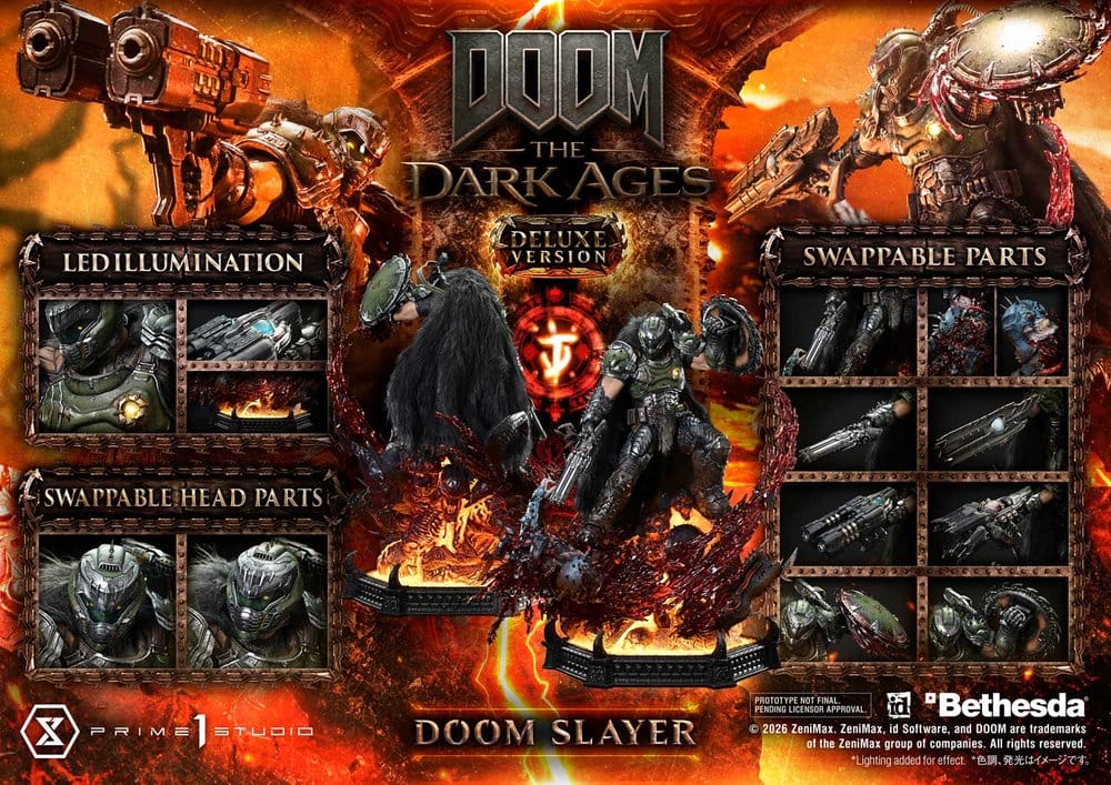 DOOM: The Dark Ages Estatua Ultimate Premium Masterline Series 1/4 DOOM Slayer Deluxe Version 77 cm