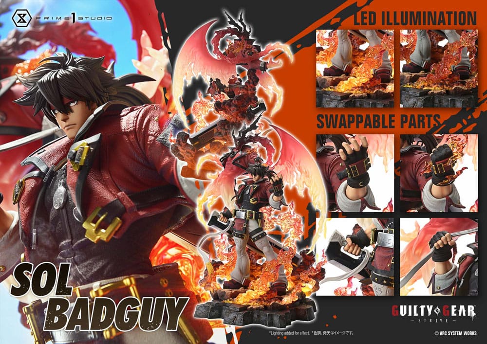 Guilty Gear Strive Estatua Ultimate Premium Masterline Series 1/4 Sol Badguy Version 82 cm