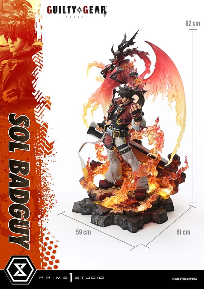 Guilty Gear Strive Estatua Ultimate Premium Masterline Series 1/4 Sol Badguy Version 82 cm