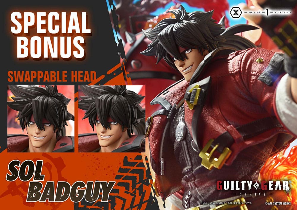 Guilty Gear Strive Estatua Ultimate Premium Masterline Series 1/4 Sol Badguy Bonus Version 82 cm