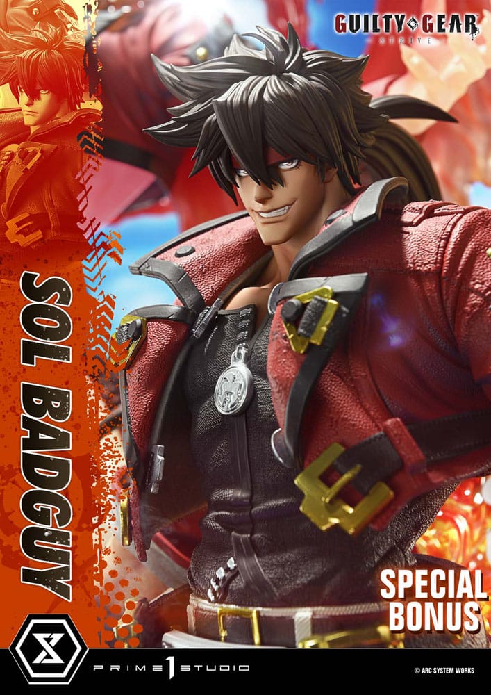 Guilty Gear Strive Estatua Ultimate Premium Masterline Series 1/4 Sol Badguy Bonus Version 82 cm