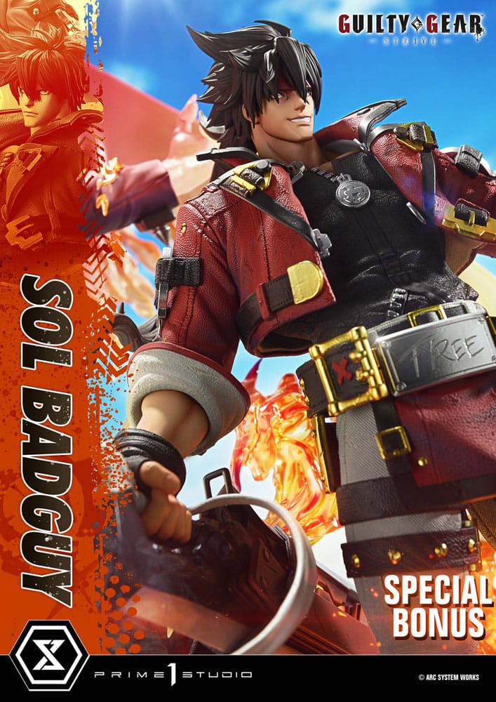 Guilty Gear Strive Estatua Ultimate Premium Masterline Series 1/4 Sol Badguy Bonus Version 82 cm