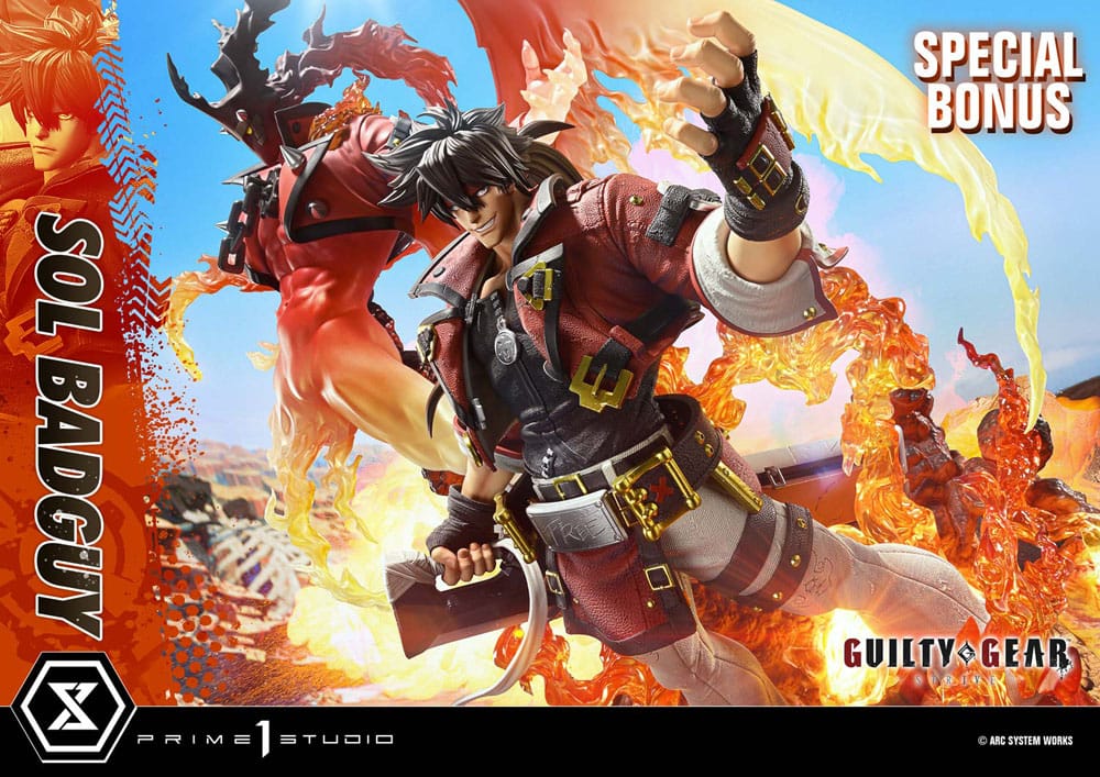 Guilty Gear Strive Estatua Ultimate Premium Masterline Series 1/4 Sol Badguy Bonus Version 82 cm