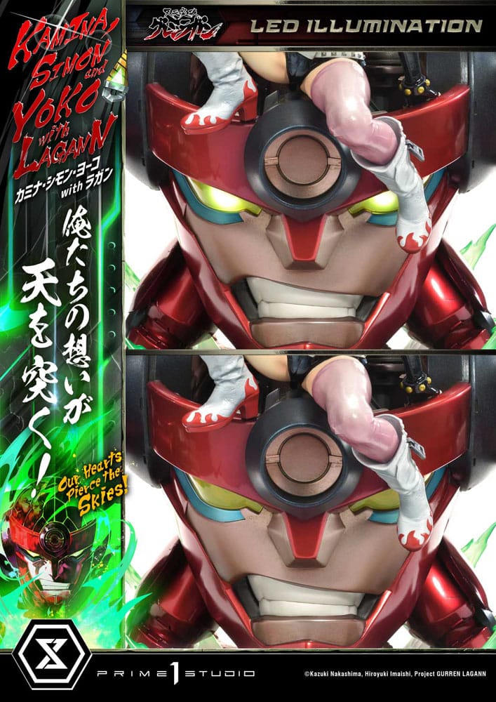 Gurren Lagann Estatua Ultimate Premium Masterline Series 1/4 Kamina, Simon & Yoko with Lagann Deluxe Version 97 cm