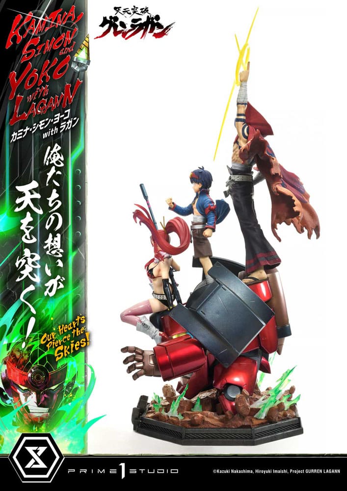 Gurren Lagann Estatua Ultimate Premium Masterline Series 1/4 Kamina, Simon & Yoko with Lagann Deluxe Version 97 cm