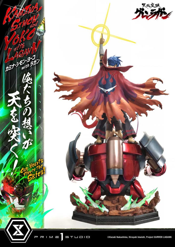 Gurren Lagann Estatua Ultimate Premium Masterline Series 1/4 Kamina, Simon & Yoko with Lagann Deluxe Version 97 cm