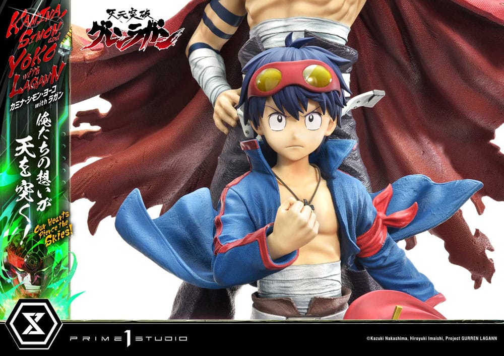 Gurren Lagann Estatua Ultimate Premium Masterline Series 1/4 Kamina, Simon & Yoko with Lagann Deluxe Version 97 cm