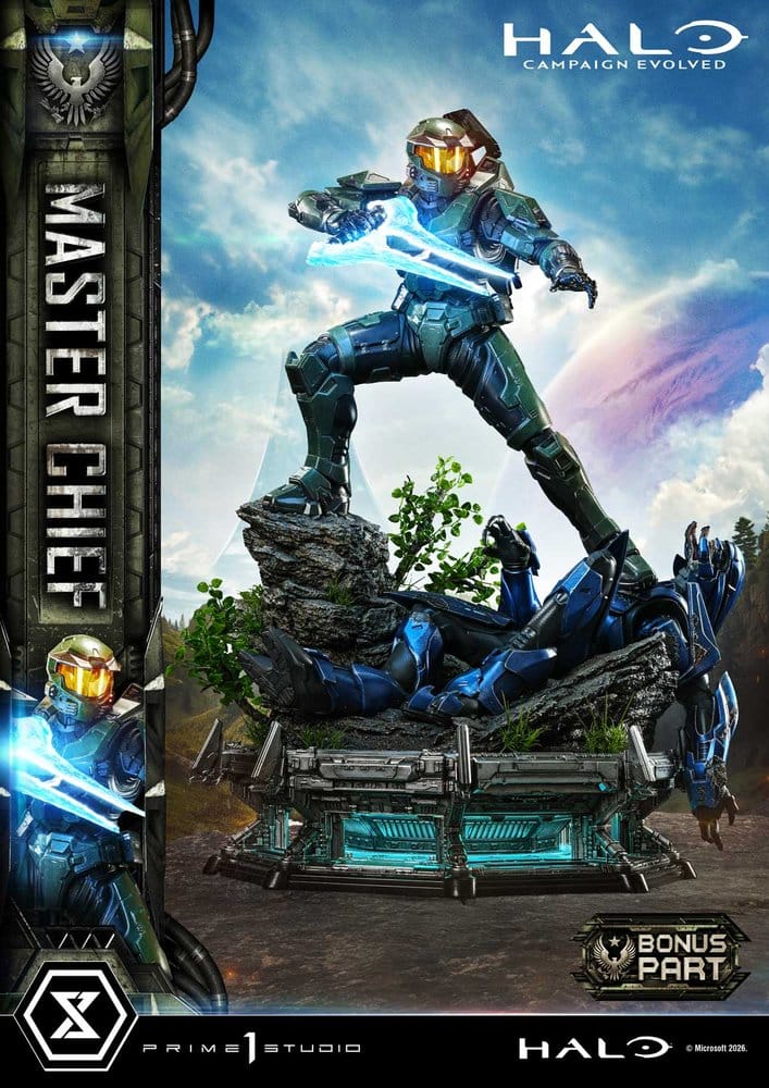 Halo Ultimate Premium Masterline Series Estatua 1/4 Campaign Evolved Master Chief Bonus Version 78 cm