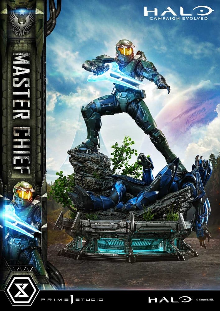 Halo Ultimate Premium Masterline Series Estatua 1/4 Campaign Evolved Master Chief Bonus Version 78 cm