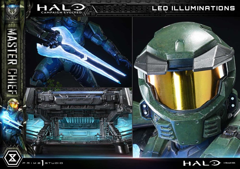 Halo Ultimate Premium Masterline Series Estatua 1/4 Campaign Evolved Master Chief Bonus Version 78 cm