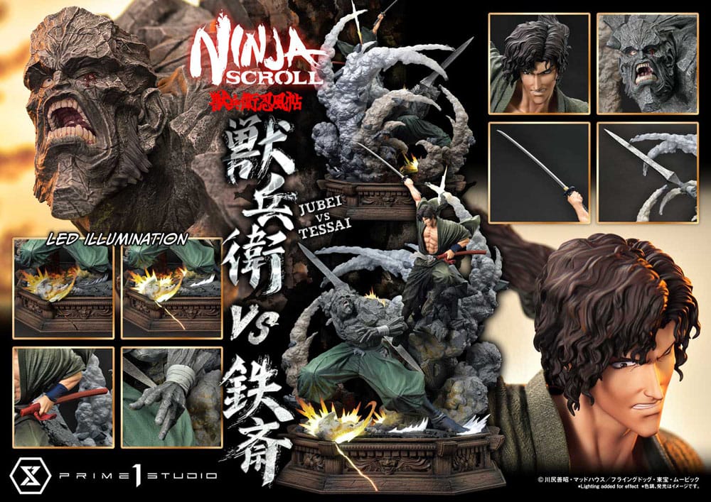 Ninja Scroll Estatua Ultimate Premium Masterline Series 1/4 Jubei Versus Tessai 101 cm