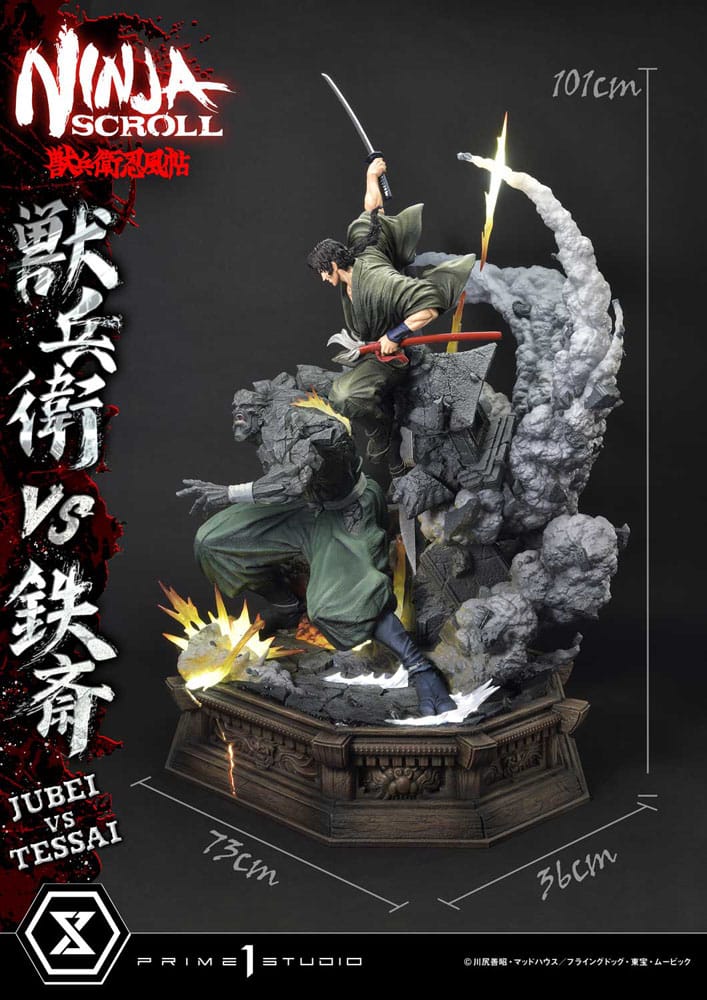 Ninja Scroll Estatua Ultimate Premium Masterline Series 1/4 Jubei Versus Tessai 101 cm