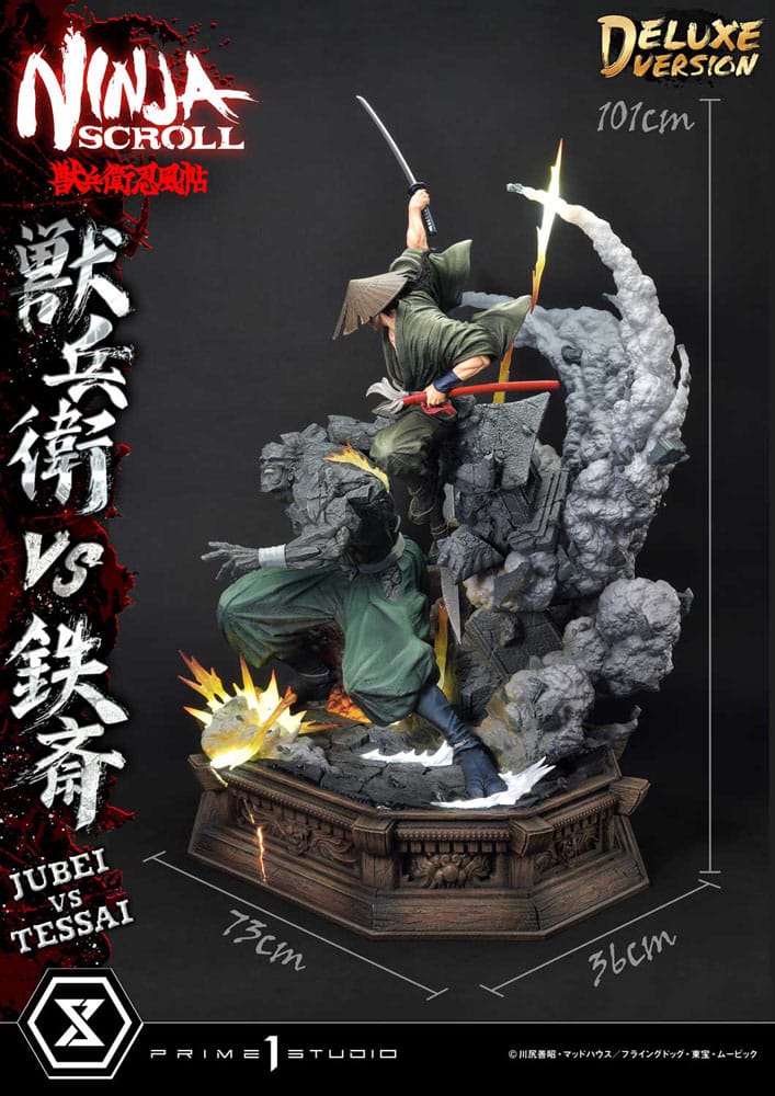 Ninja Scroll Estatua Ultimate Premium Masterline Series 1/4 Jubei Versus Tessai Deluxe Version 101 cm