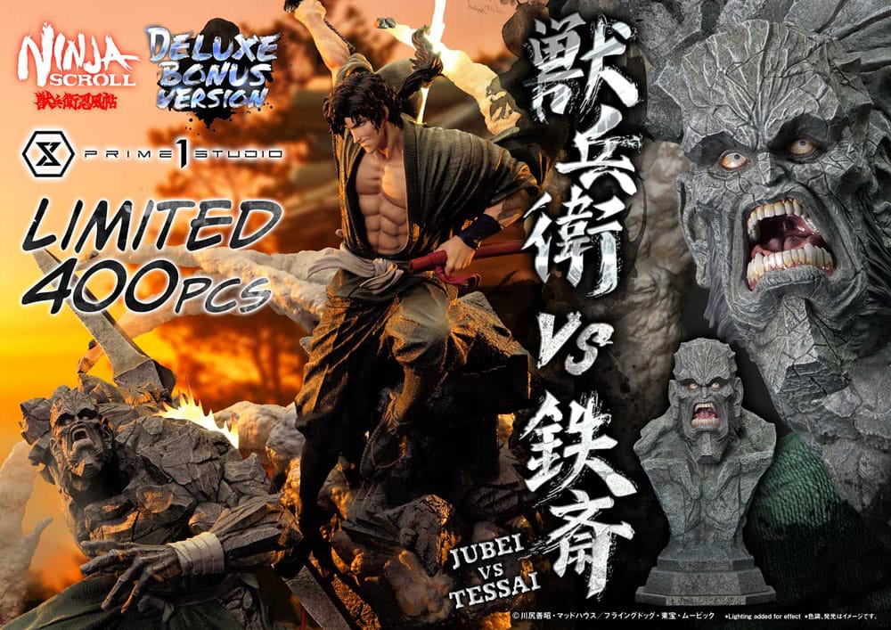 Ninja Scroll Estatua Ultimate Premium Masterline Series 1/4 Jubei Versus Tessai Deluxe Bonus Version 101 cm