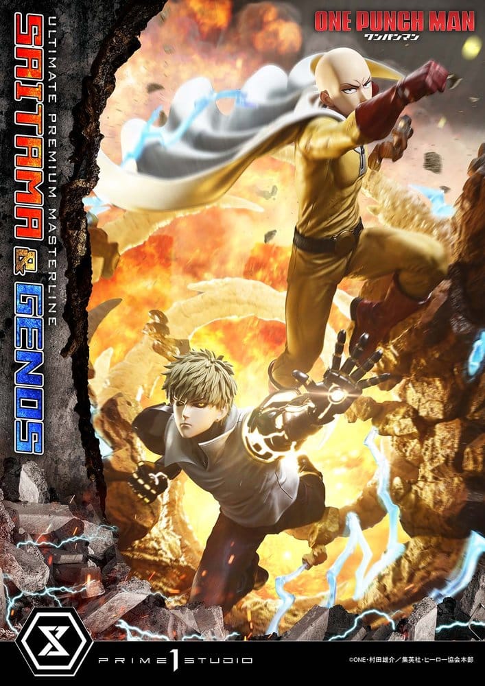 One-Punch Man Estatua Ultimate Premium Masterline Series 1/4 Saitama & Genos  73 cm