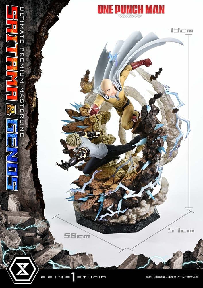 One-Punch Man Estatua Ultimate Premium Masterline Series 1/4 Saitama & Genos  73 cm