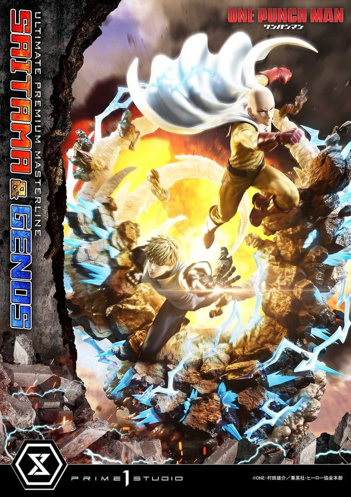One-Punch Man Estatua Ultimate Premium Masterline Series 1/4 Saitama & Genos  73 cm