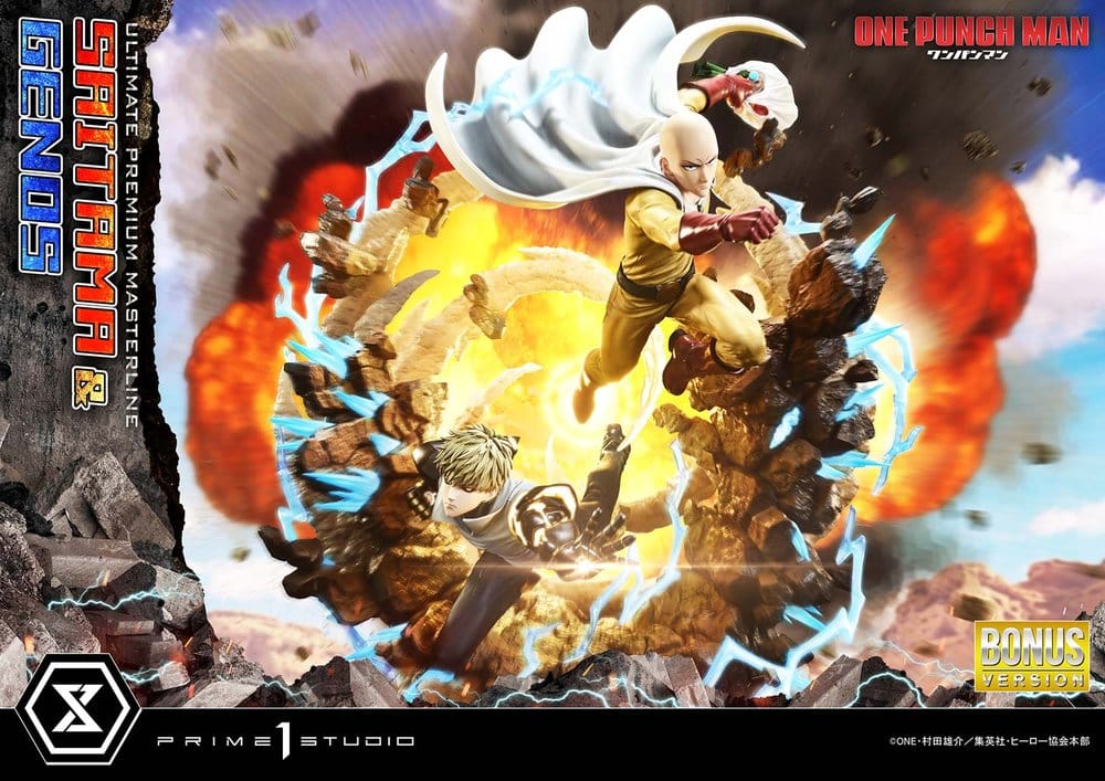 One-Punch Man Estatua Ultimate Premium Masterline Series 1/4 Saitama & Genos DX Bonus Version 73 cm