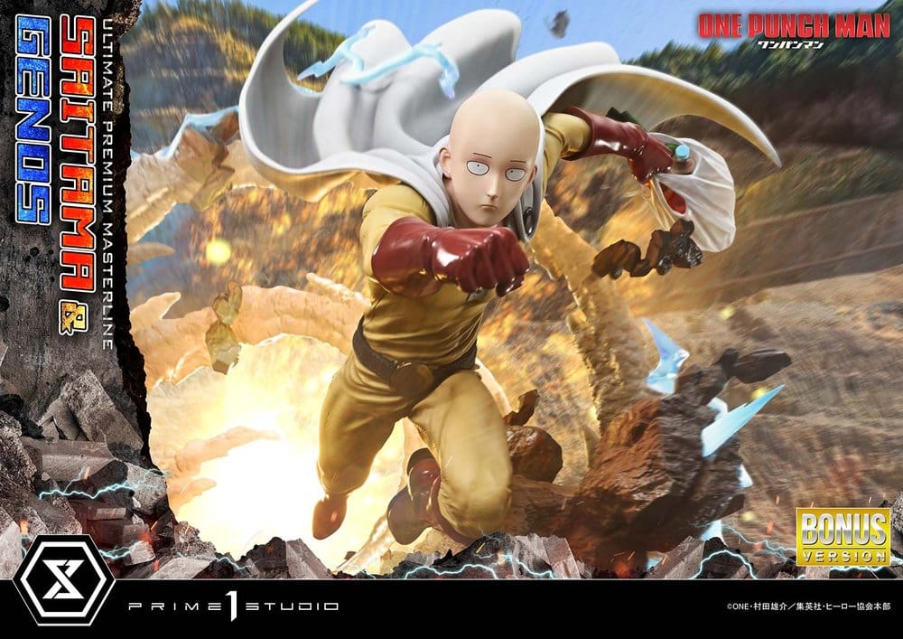 One-Punch Man Estatua Ultimate Premium Masterline Series 1/4 Saitama & Genos DX Bonus Version 73 cm