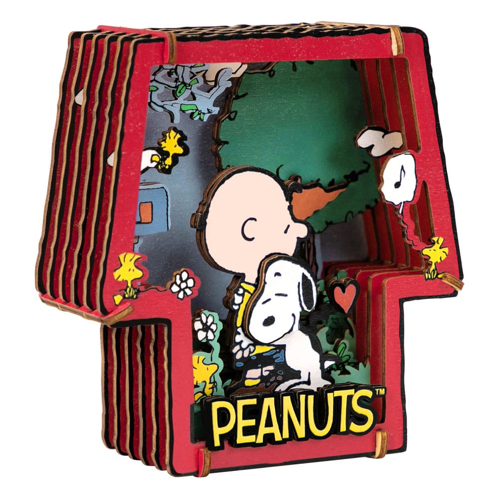 Peanuts Puremind Maqueta Wooden Theater Healing Hug