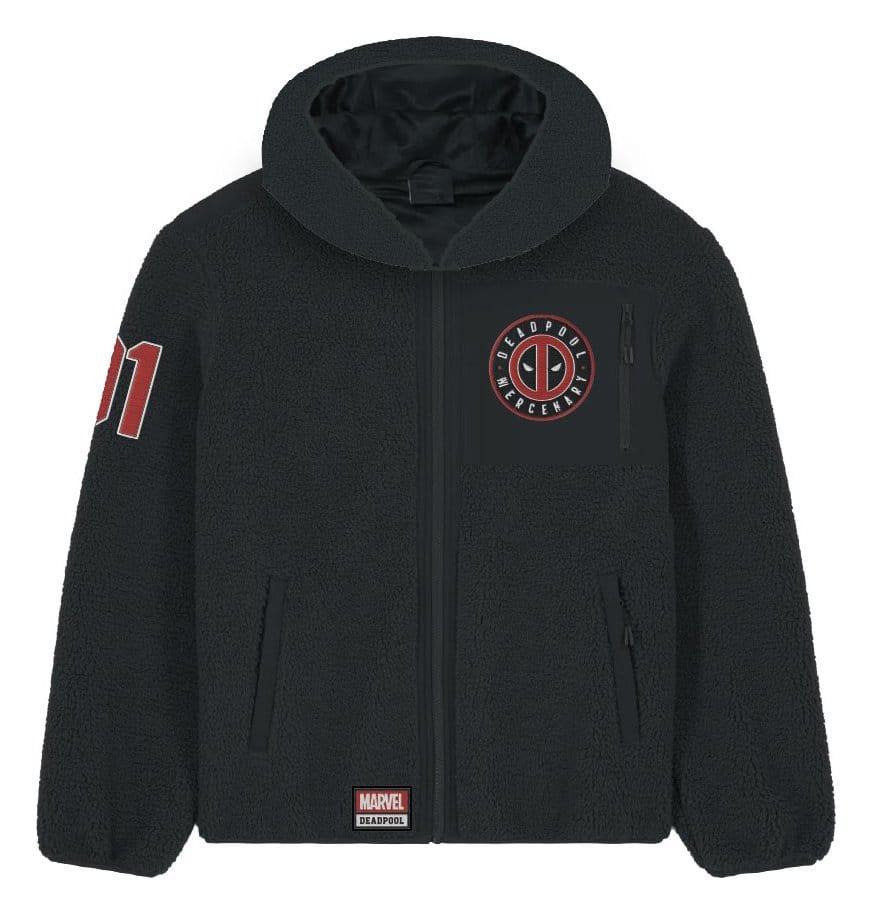 Marvel Chaqueta Sherpa Deadpool Logo Talla XXL