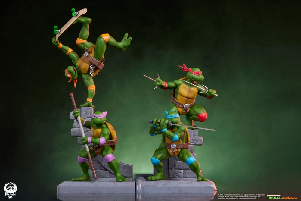 Tortugas Ninja Pack de 4 Estatua PVC Sabretooth (Classic Edition) 20 cm