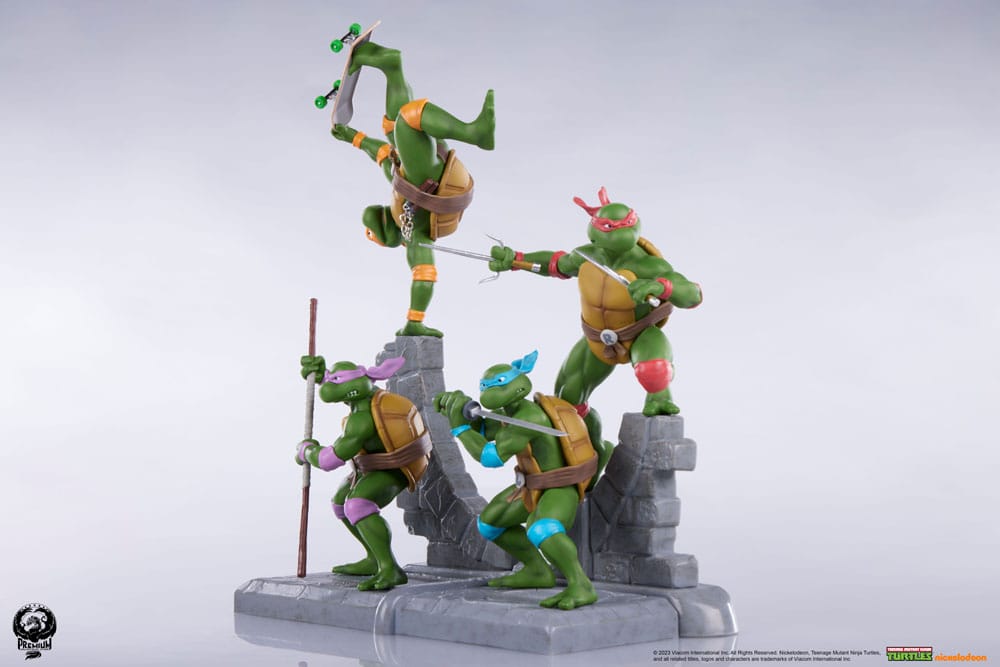 Tortugas Ninja Pack de 4 Estatua PVC Sabretooth (Classic Edition) 20 cm