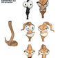 Earthworm Jim Accesorios Wave 1: Worm Body & Jim Heads Accessory Pack - Z POP Toys