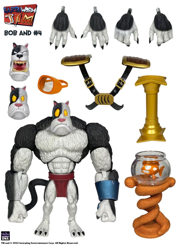 Earthworm Jim Figura Wave 1: Bob the Killer Goldfish & #4 15 cm - Z POP Toys