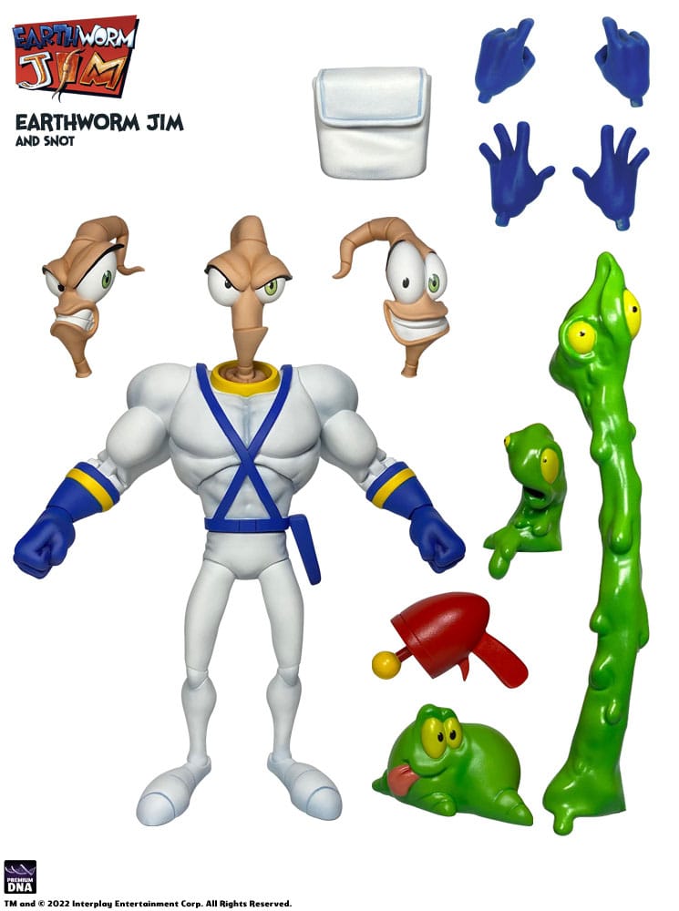 Earthworm Jim Figura Wave 1: Earthworm Jim & Snot 15 cm - Z POP Toys