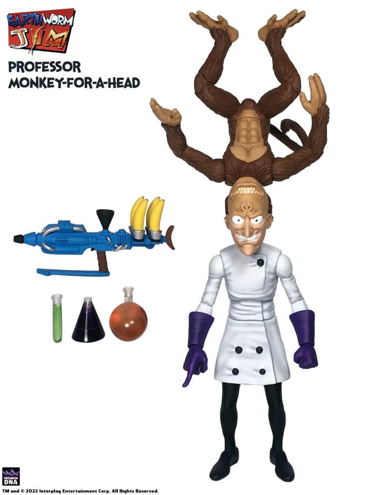 Earthworm Jim Figura Wave 1: Professor Monkey-For-A-Head 28 cm - Z POP Toys
