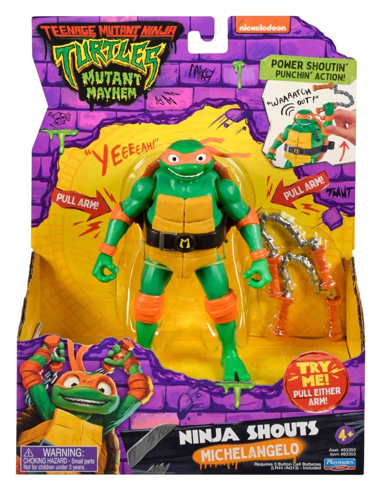 Ninja Turtles: Caos Mutante Ninja Shouts Figura Michelangelo