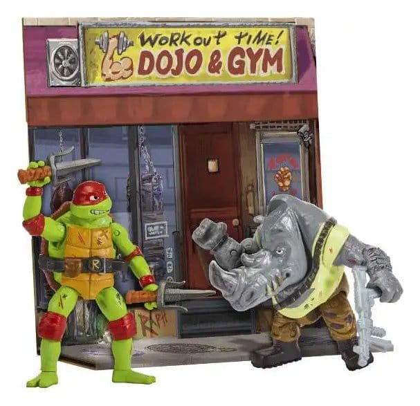 Ninja Turtles: Caos Mutante Battle Pack Figuras Raphael vs. Rocksteady 11 cm