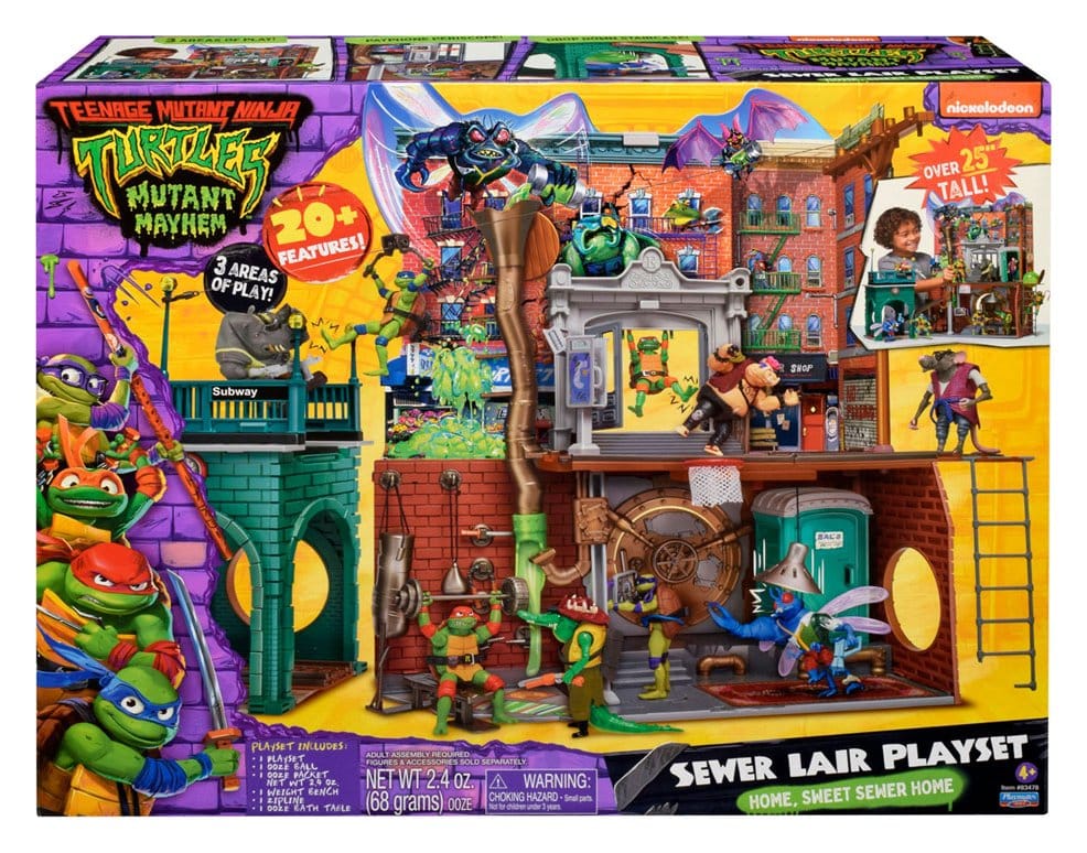 Ninja Turtles: Caos Mutante Playset Sewer Lair New Version