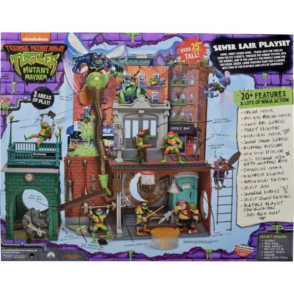 Ninja Turtles: Caos Mutante Playset Sewer Lair New Version