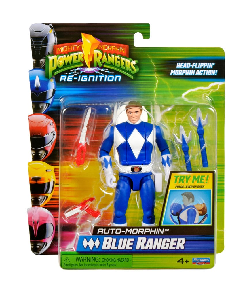 Mighty Morphin Power Rangers Figura Auto-Morphin Blue Ranger 12 cm