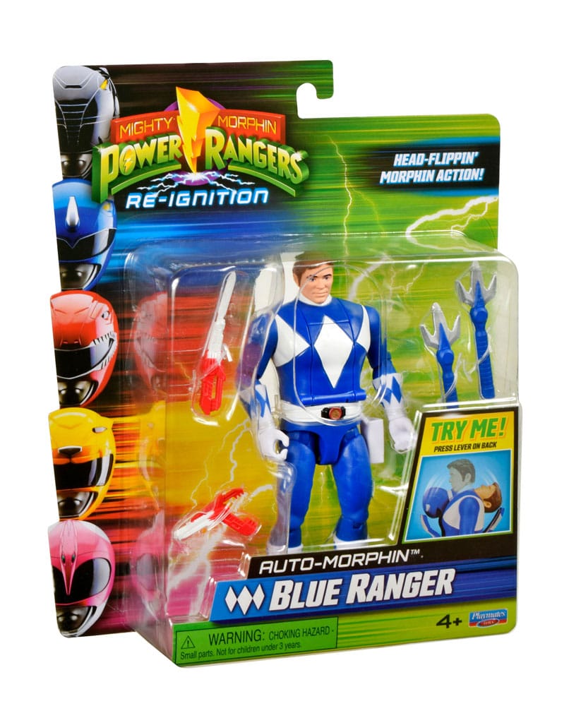 Mighty Morphin Power Rangers Figura Auto-Morphin Blue Ranger 12 cm