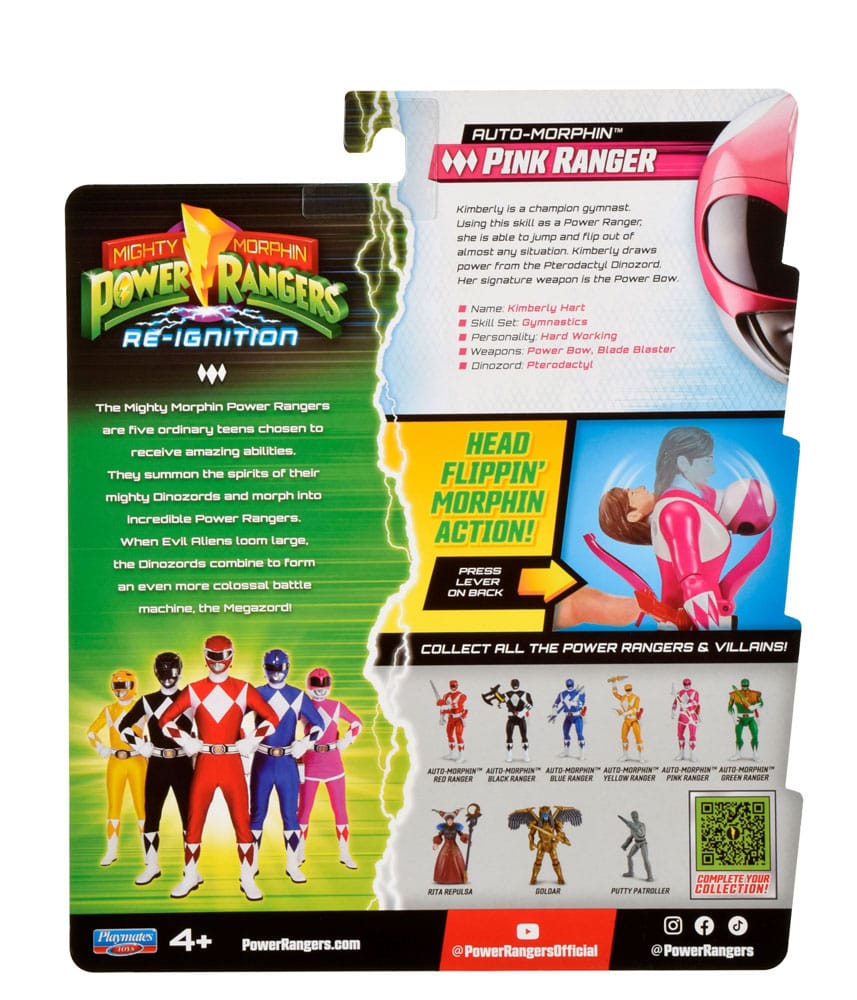Mighty Morphin Power Rangers Figura Auto-Morphin Pink Ranger 12 cm