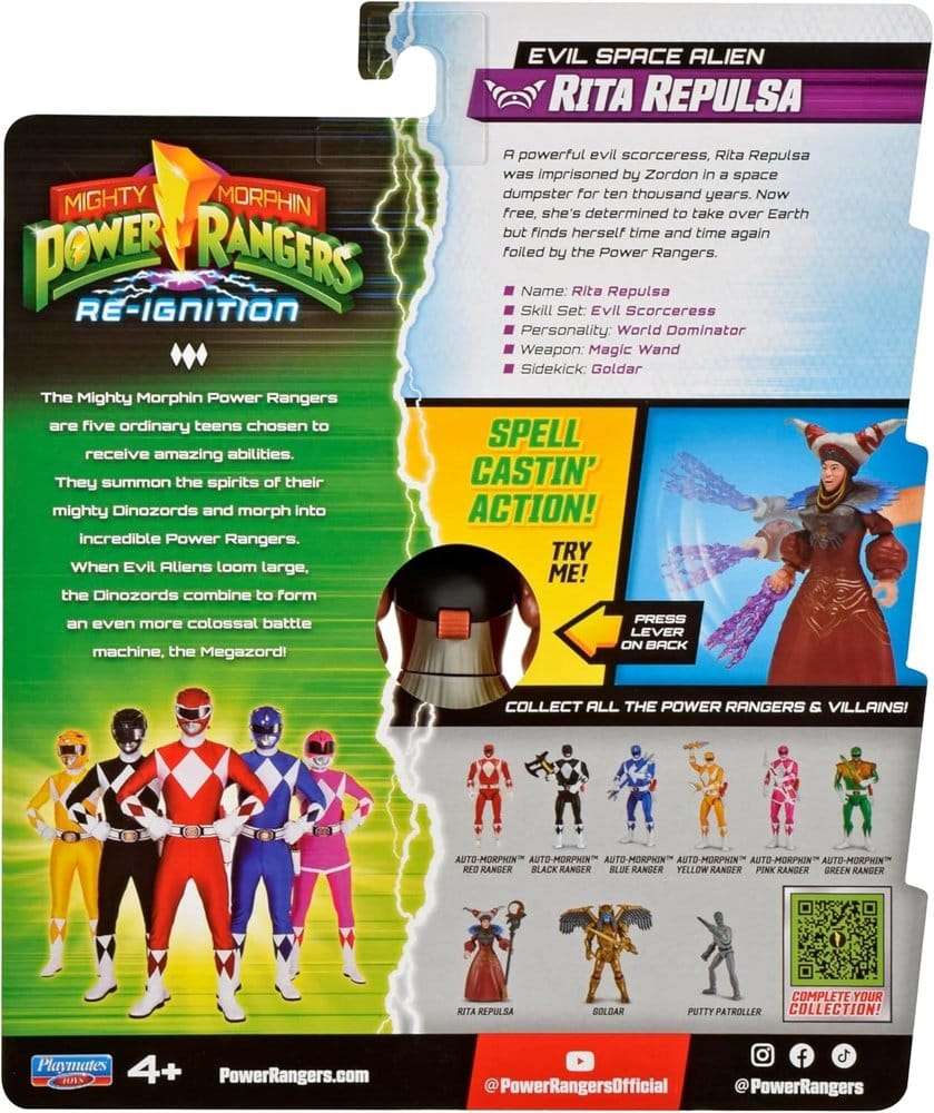 Power Rangers Evil Space Alien Figura Rita Repulsa 13 cm
