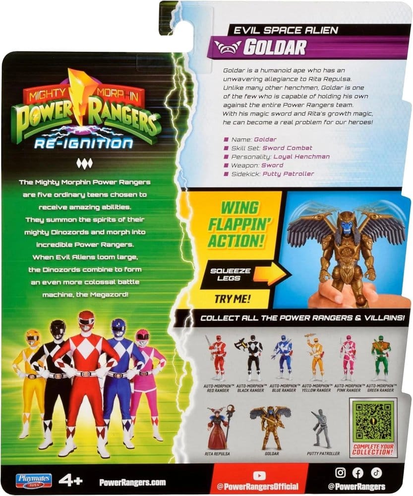 Power Rangers Evil Space Alien Figura Goldar 13 cm