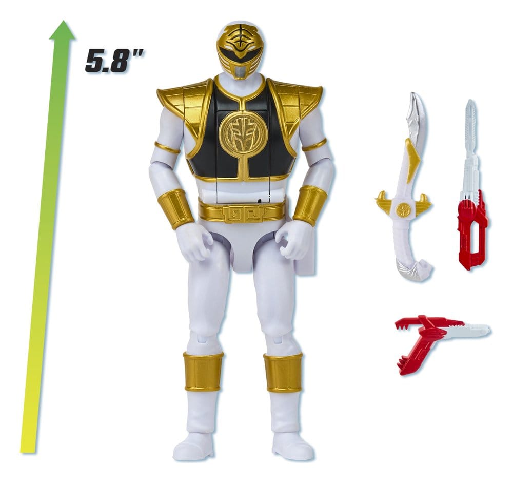 Power Rangers Auto-Morphin Figura White Ranger 15 cm