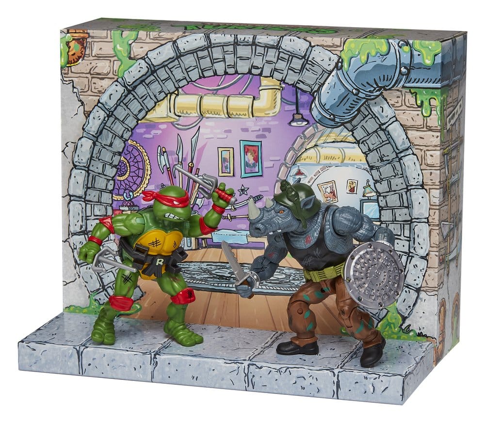 Las Tortugas Ninja: Remastered Figuras Raphael vs. Rocksteady