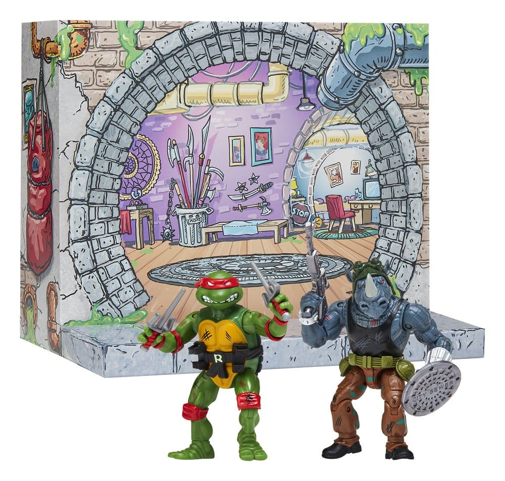 Las Tortugas Ninja: Remastered Figuras Raphael vs. Rocksteady