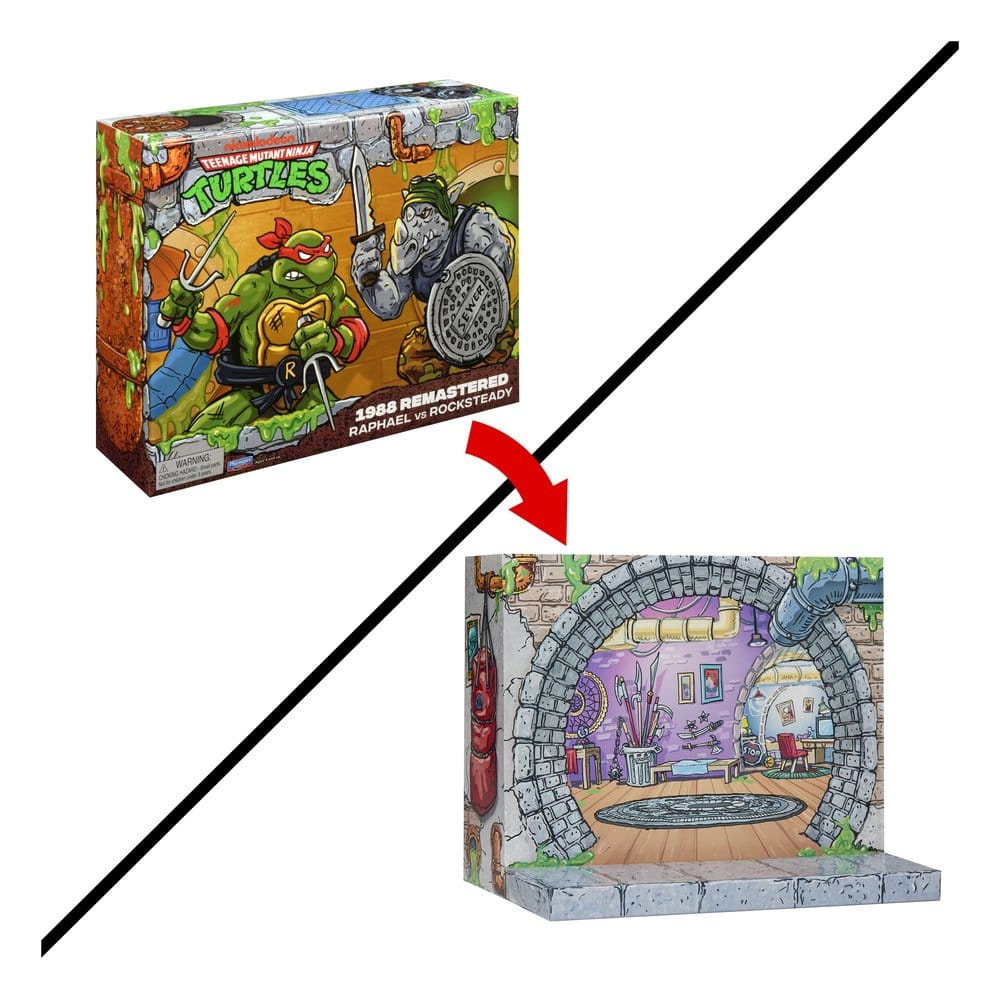 Las Tortugas Ninja: Remastered Figuras Raphael vs. Rocksteady