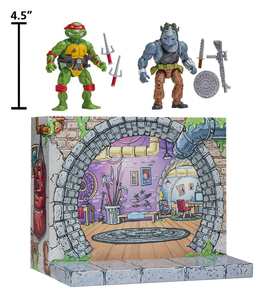 Las Tortugas Ninja: Remastered Figuras Raphael vs. Rocksteady
