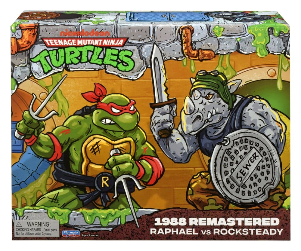 Las Tortugas Ninja: Remastered Figuras Raphael vs. Rocksteady
